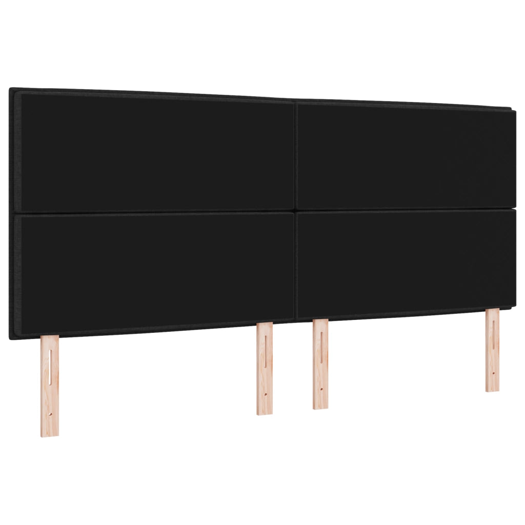 Testiera Design Lines Nera 200 cm Tessuto