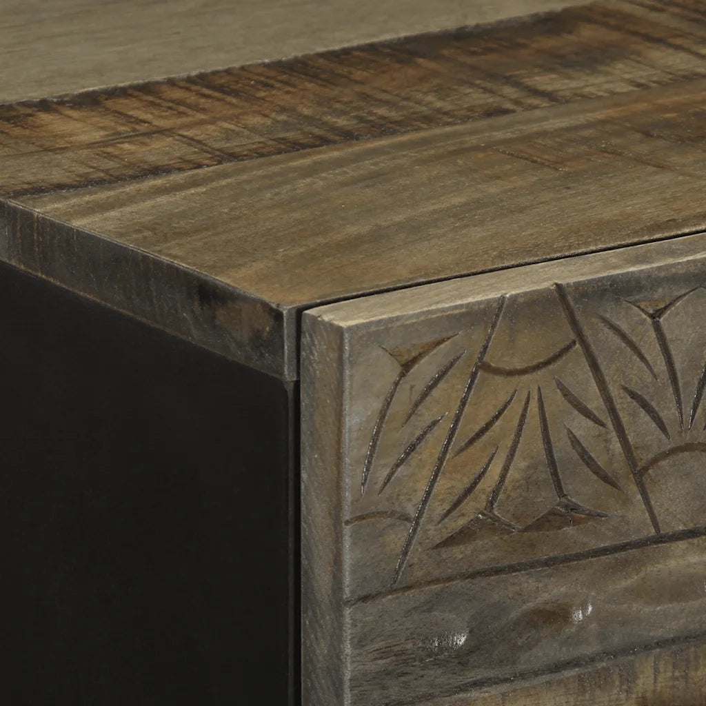 Credenza-Buffet-Armadio da cucina 40x33x110 cm in Legno Massello di Mango 843472