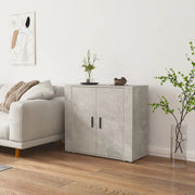 Credenza Grigio Cemento 80x33x70 cm in Legno Multistrato 816564