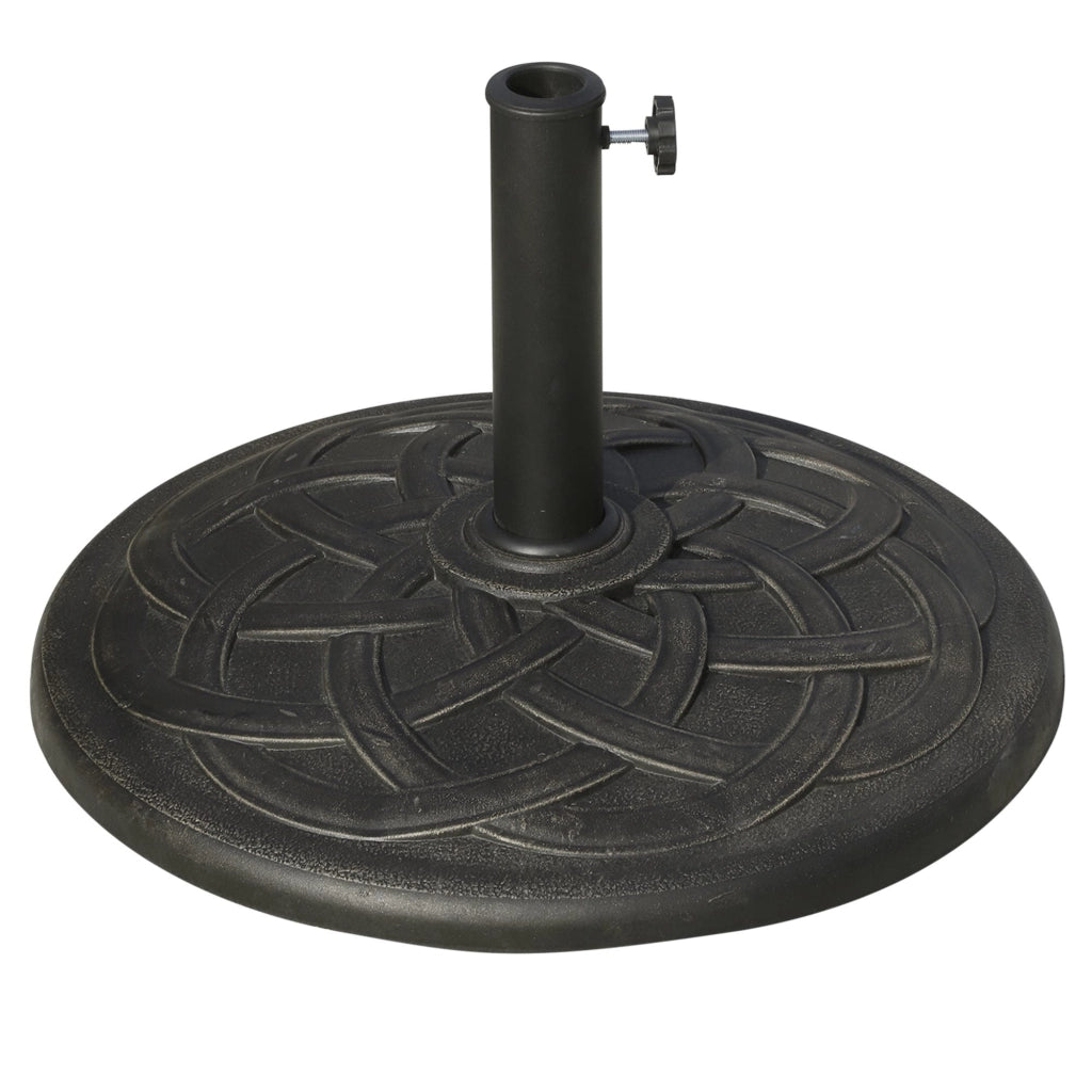 Base per Ombrellone da Giardino Ø54,5 cm 19 Kg in Resina con Finiture in Bronzo