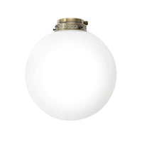 Kit Luce Vetro Bianco Grande Con Portalampada Bianco