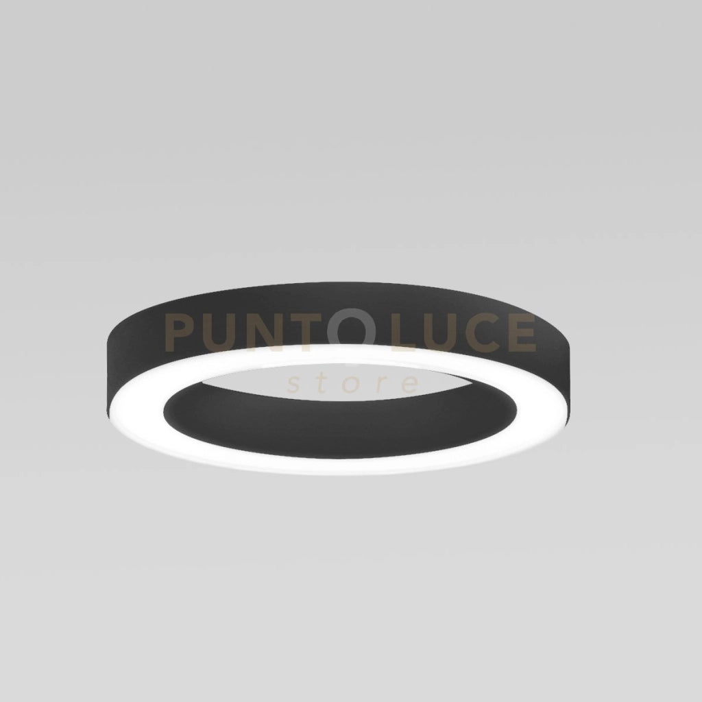 FLOR P/M - PLAFONIERA COLORE NERO A LED 3000K 3500LM 50W DIMMERABILE D.60CM