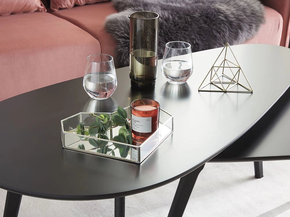 Vassoio decorativo argento acciaio inox e vetro specchiato a forma di cuore 28 x 20 cm pezzo per gioielli candele