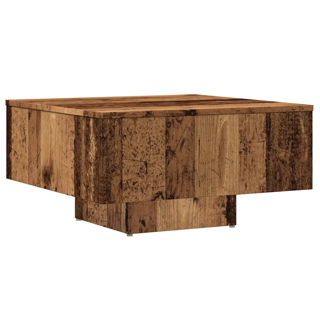 Tavolino Salotto-Tavolino da soggiorno-Tavolo Legno Antico 60x60x31,5 cm Legno Multistrato