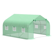 Serra Tunnel da Giardino ¨C zephmum ¨C 3.5x3x2 m Acero Galvanizzato Bache PE Verde