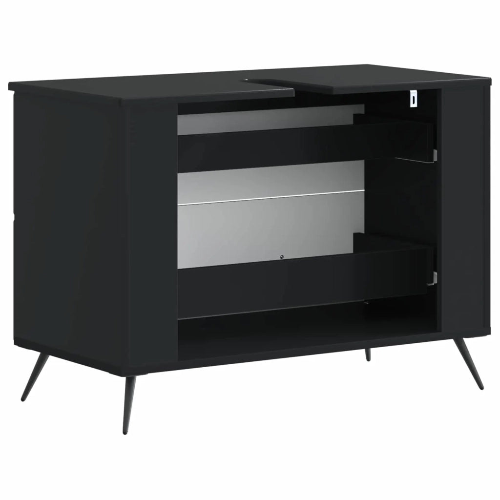 Armadio per Lavabo da Bagno BREDA Nero 82 x 41 x 59 cm 897456