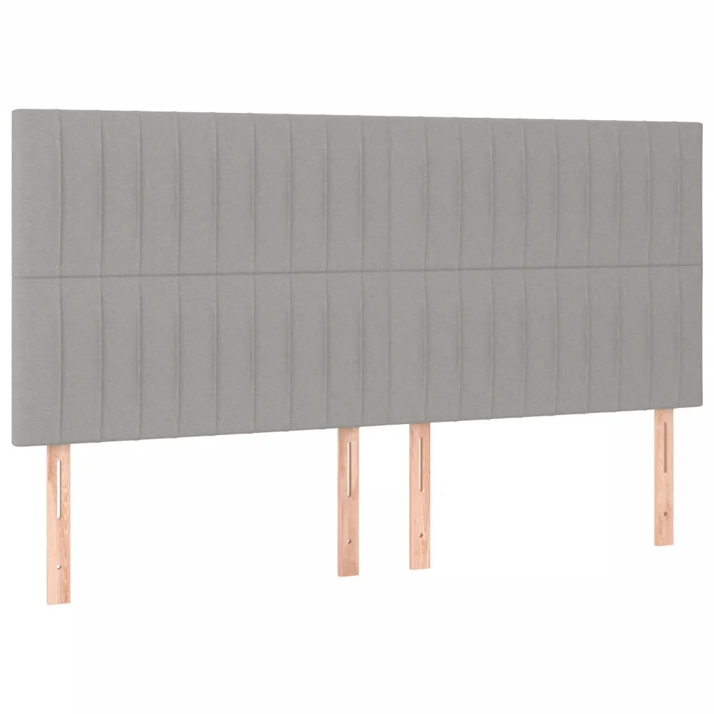 Giroletto a Molle con Materasso Grigio Chiaro160x200 cm Tessuto 3128693