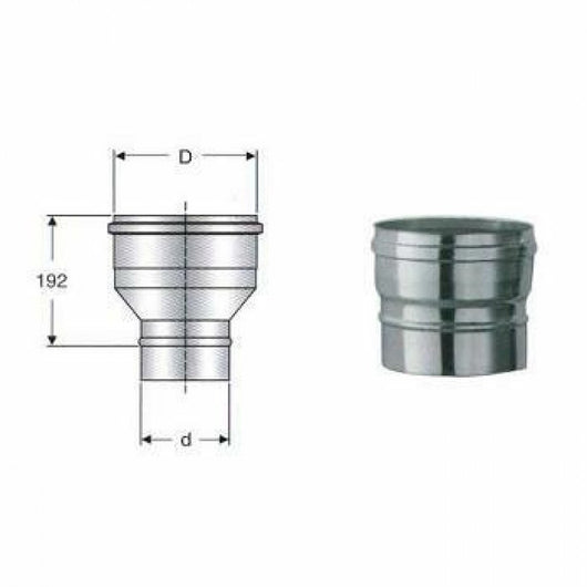 Inox mono parete aisi 316 raccor do d.140m-200f b08x9xx3xc