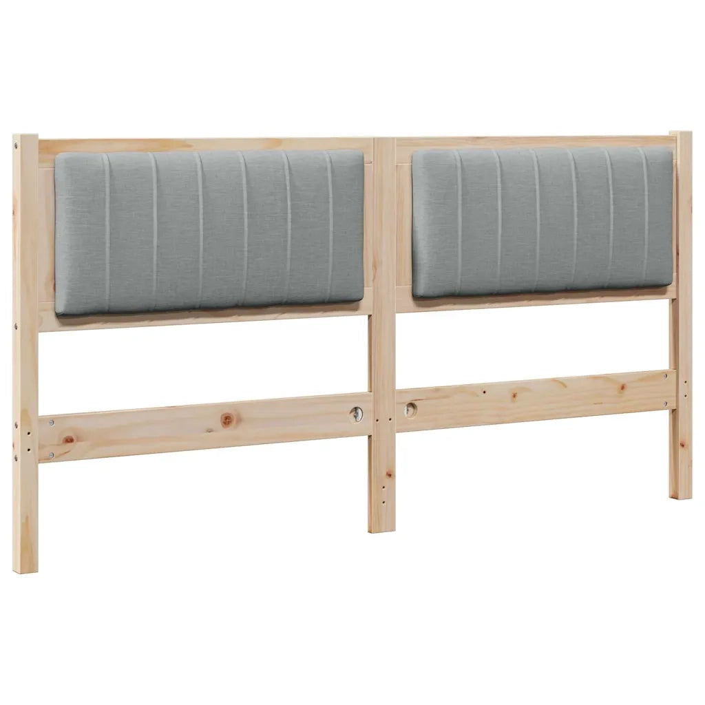 Testiera imbottita-Testiera con Cuscini-Testata Marrone 150 cm Pino massello 908232