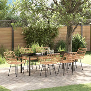 Set da Pranzo per Giardino 7 pcs Marrone 3379182