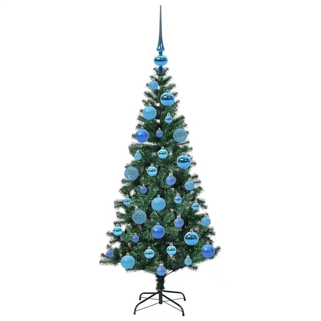 Albero di Natale | Decorazioni natalizie artificiale con luci integrate Verde 120 cm