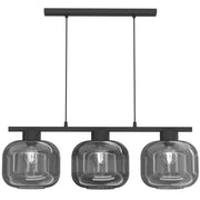 Lampada sospesa Galante 3xE27 nera fumé Luminex