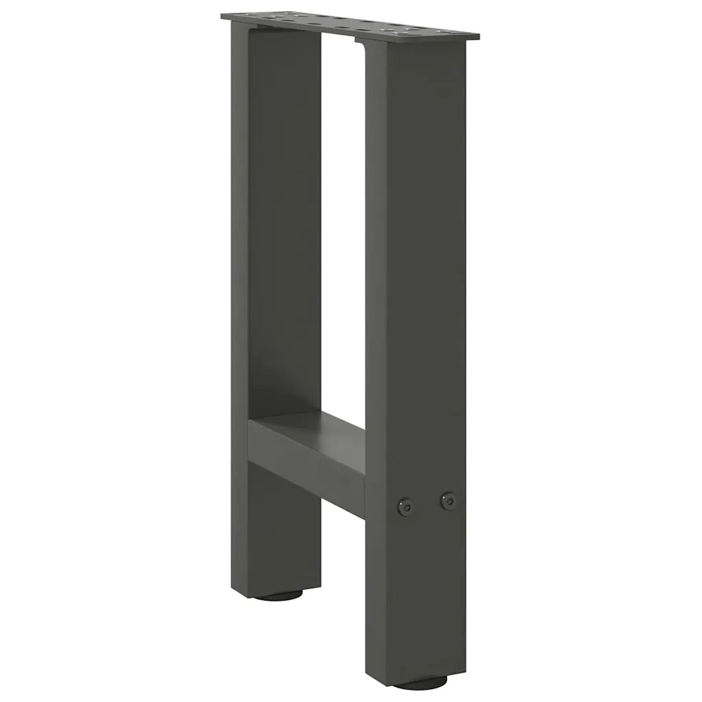 Gambe per Tavolino da CaffÃ¨ Antracite 2 pz 28x(42-43) cm Acciaio