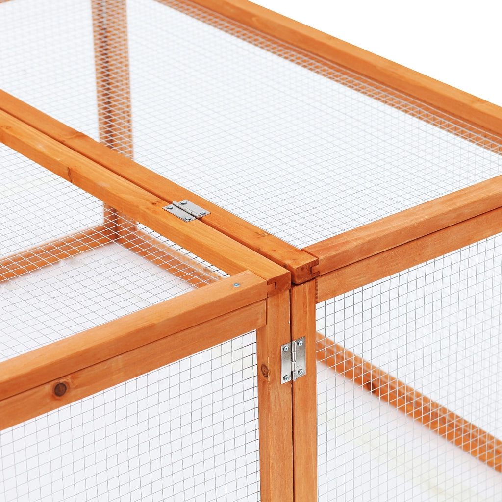 Gabbia Conigliera in Legno con Tetto Aperto per Piccoli Animali ¨C Minimal ¨C 181x100x48 cm