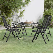 Set da Pranzo per Giardino 5pz Rete Metallica Espansa Antracite 3084722