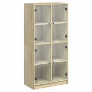 Credenza | Madia | Buffet da pranzo | Armadio da pranzo con Ante Rovere Sonoma 68x37x142 cm Legno Multistrato
