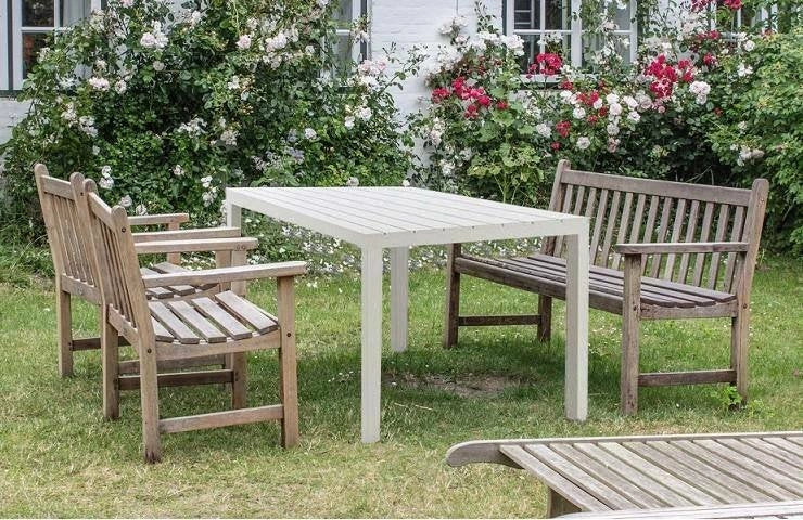 Asar, Tavolo da Esterno 10 Posti Made in Italy, 138x80x72h cm Bianco