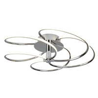 Lampadario Contemporaneo Bardot Acciaio Cromo Policarbonato Led 39,6W 3000K