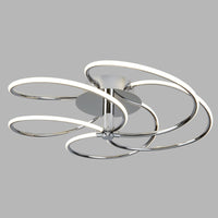 Lampadario Contemporaneo Bardot Acciaio Cromo Policarbonato Led 39,6W 3000K