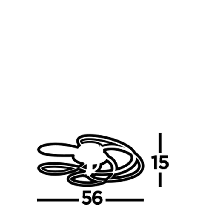 Lampadario Contemporaneo Bardot Acciaio Cromo Policarbonato Led 39,6W 3000K