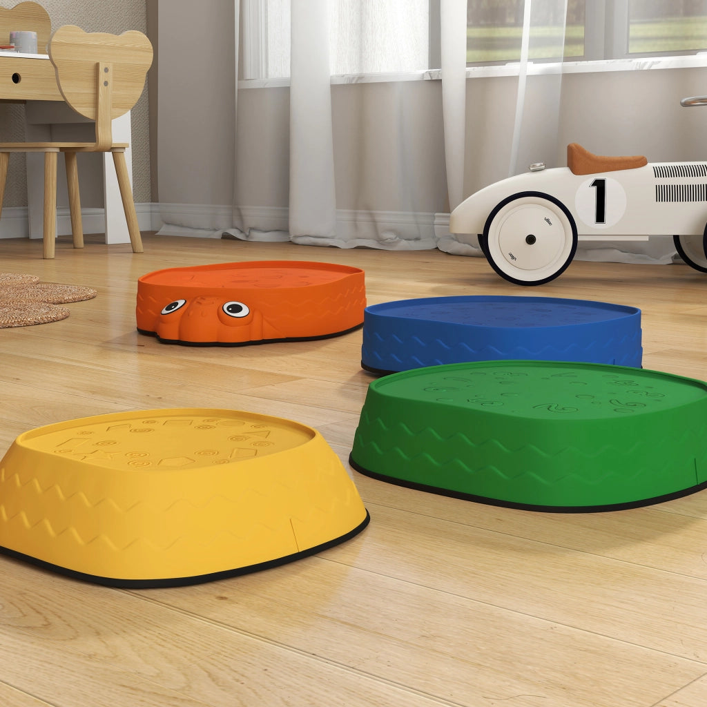 Set 5 Pietre Equilibrio per Bambini ¨C Xylo ¨C Impilabili Antiscivolo 2-8 Anni