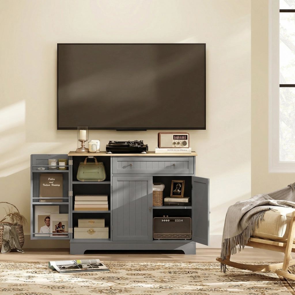 Armadio Cucina con Ripiani Aggiustabili ¨C zephmum ¨C Grigio 105x40x83 cm