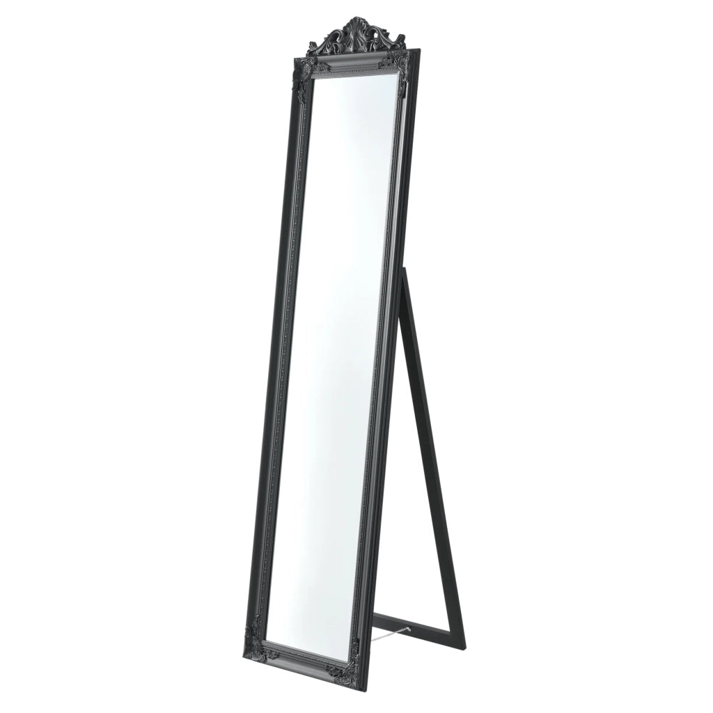 Specchio da terra inclinabile 160 x 40 cm grigio scuro 03_0007963