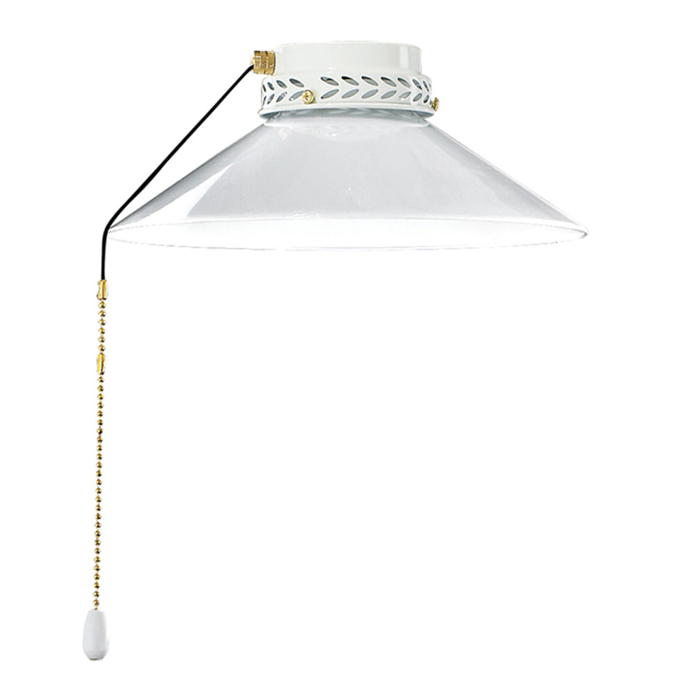 Kit Luce Vetro Bianco Piccolo Con Portalamapada Bianco