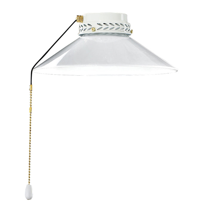 Kit Luce Vetro Bianco Piccolo Con Portalamapada Bianco