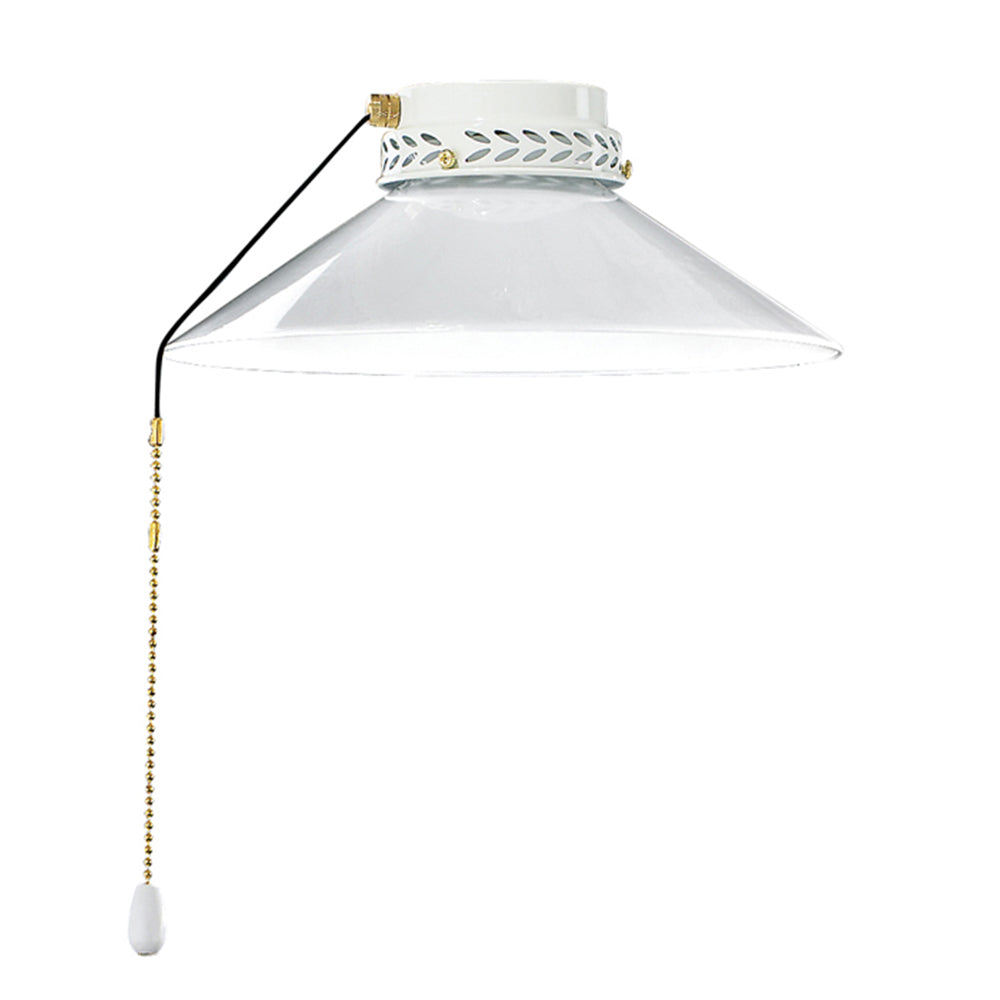 Kit Luce Vetro Bianco Piccolo Con Portalamapada Cromo Lucido