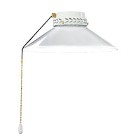 Kit Luce Vetro Bianco Piccolo Con Portalamapada Cromo Lucido