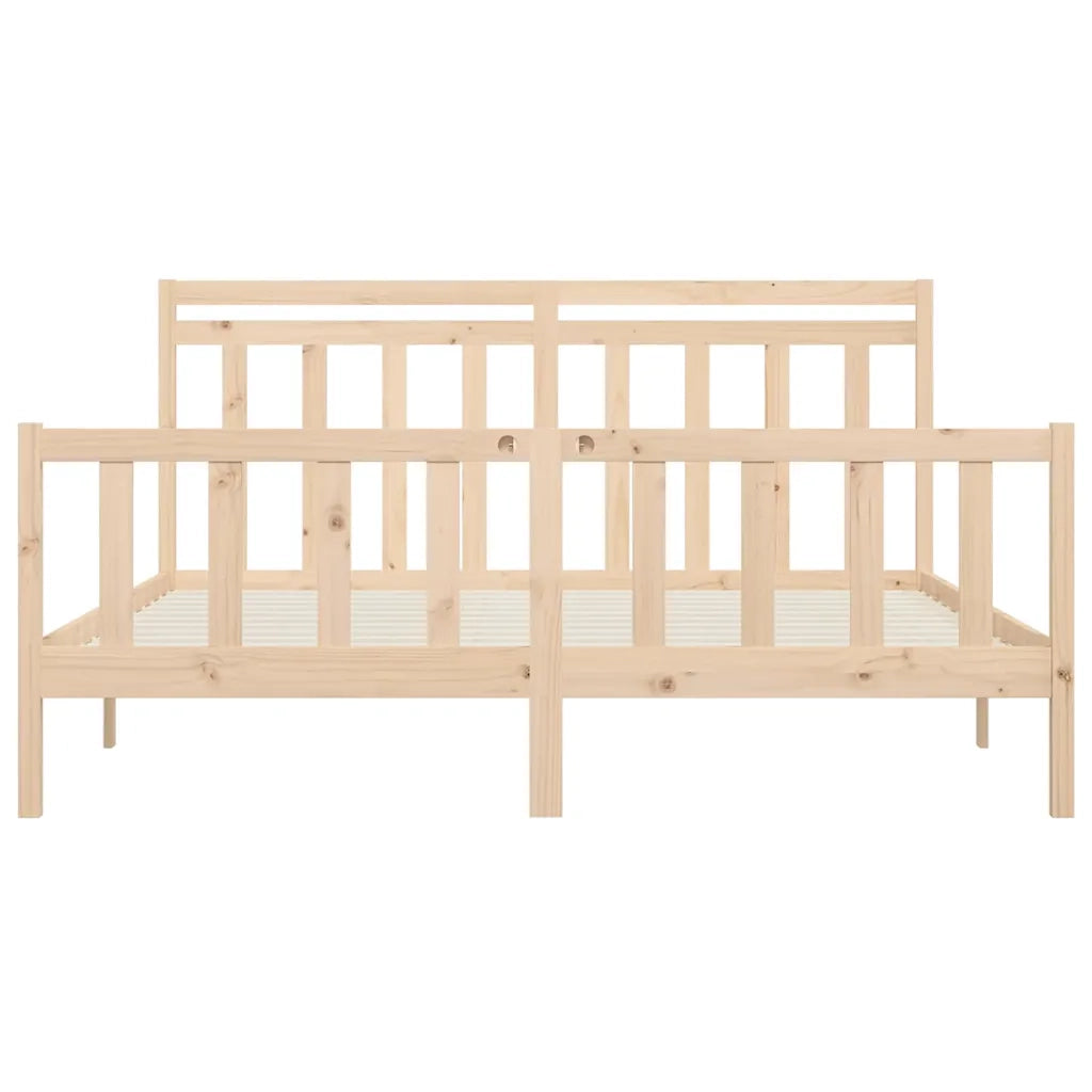 Giroletto-Struttura Letto in Legno Massello di Pino 200x200 cm 652291