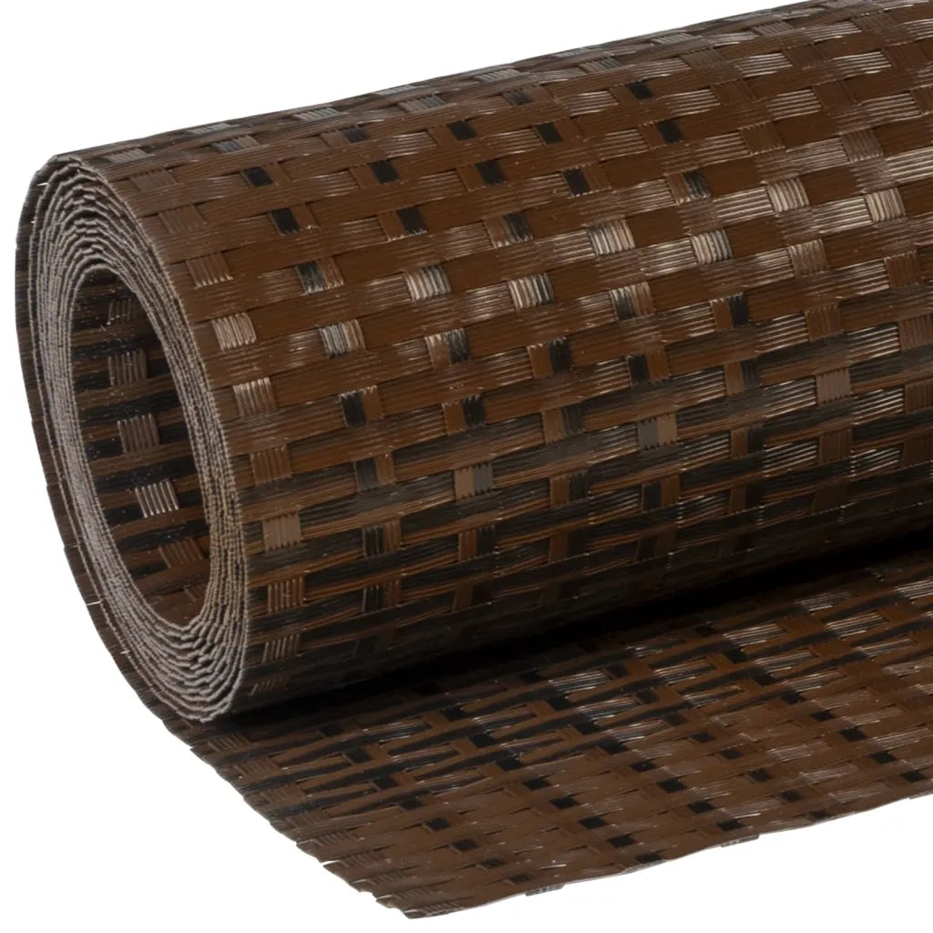 Schermo da balcone | Paravento da Balcone Marrone e Nero 500x100 cm in Polyrattan
