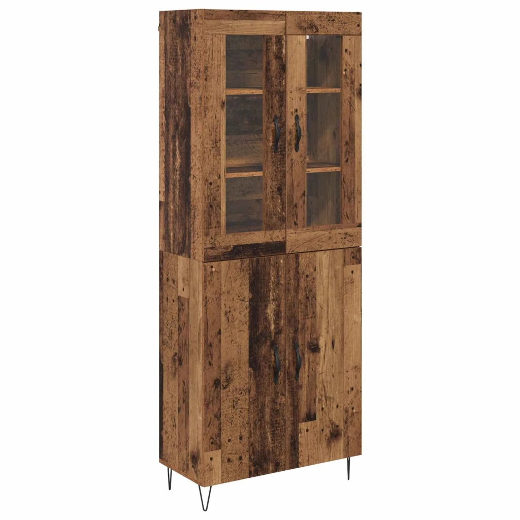 Credenza | Madia | Buffet da pranzo | Armadio da pranzo Legno vecchio 69,5 x 34 x 180 cm Legno multistrato