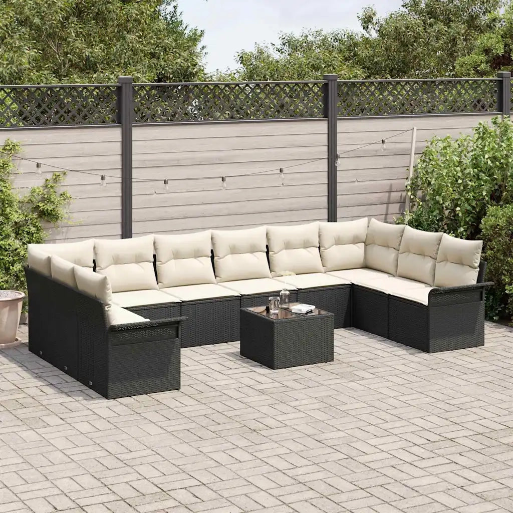Set Divano da Giardino 11 pcs Marrone polyrattan 3354216