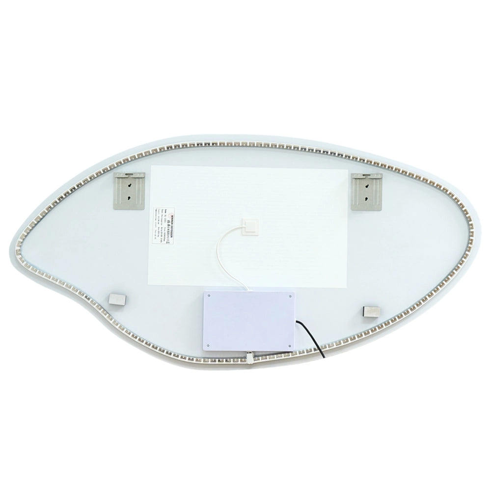 Specchio da parete a LED senza contatto per camera da letto e bagno, 60 x 120 cm, argento per bagno, trucco e camera da letto