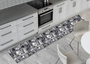 Tappeto Passatoia Antiscivolo Con Stampa Digitale Dis. Love Grigio - 50x115 - Love Grigio