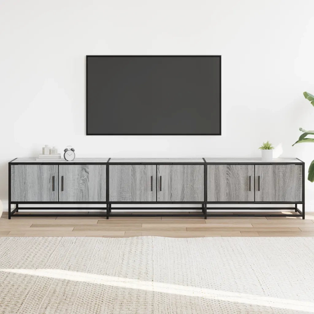 Mobile Porta TV Grigio Sonoma 210x35x41 cm in Truciolato 3300793