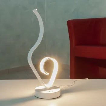 Lampada da Scrivania Luce da tavolo LED 10W Design Onde Abat Jour Lume Moderno LUCE NATURALE 4000K