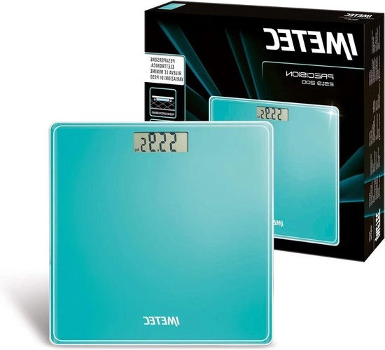 Peso umano elettronico - Mostra peso minimo - Precision ES13 - Fino a 180 kg - Display LCD - Vetro resistente - Inclusi batterie