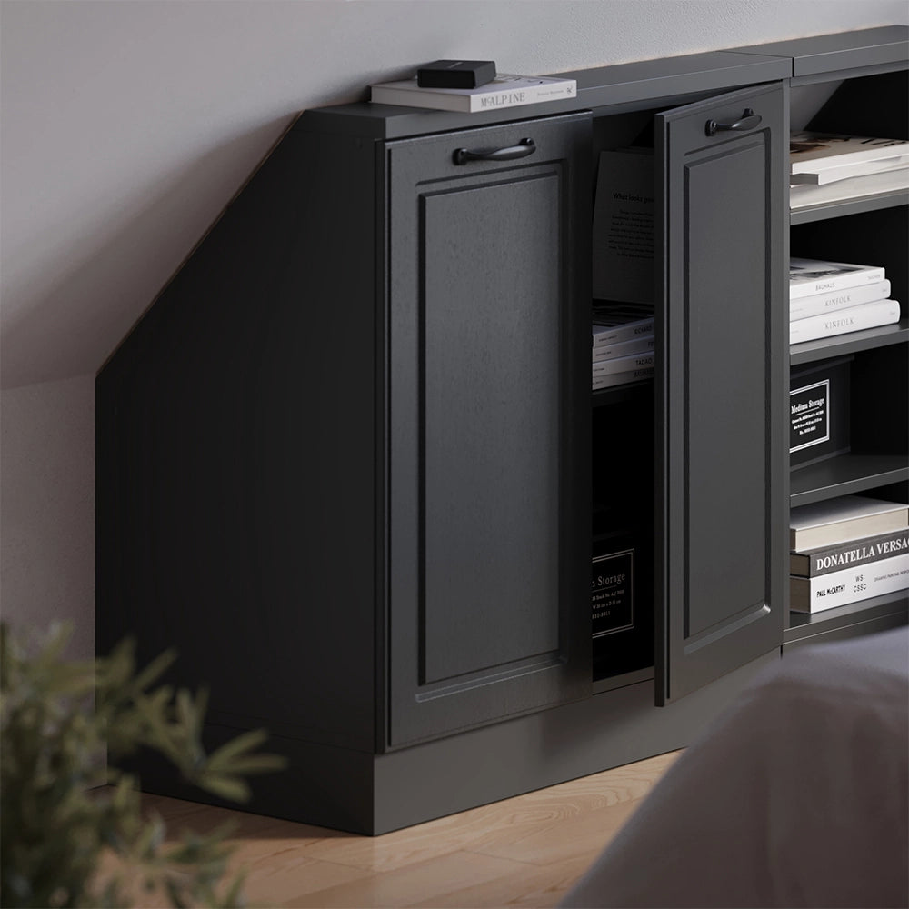 Mobile sottotetto Rion Antracite rustico/Antracite con 2 porte Vicco