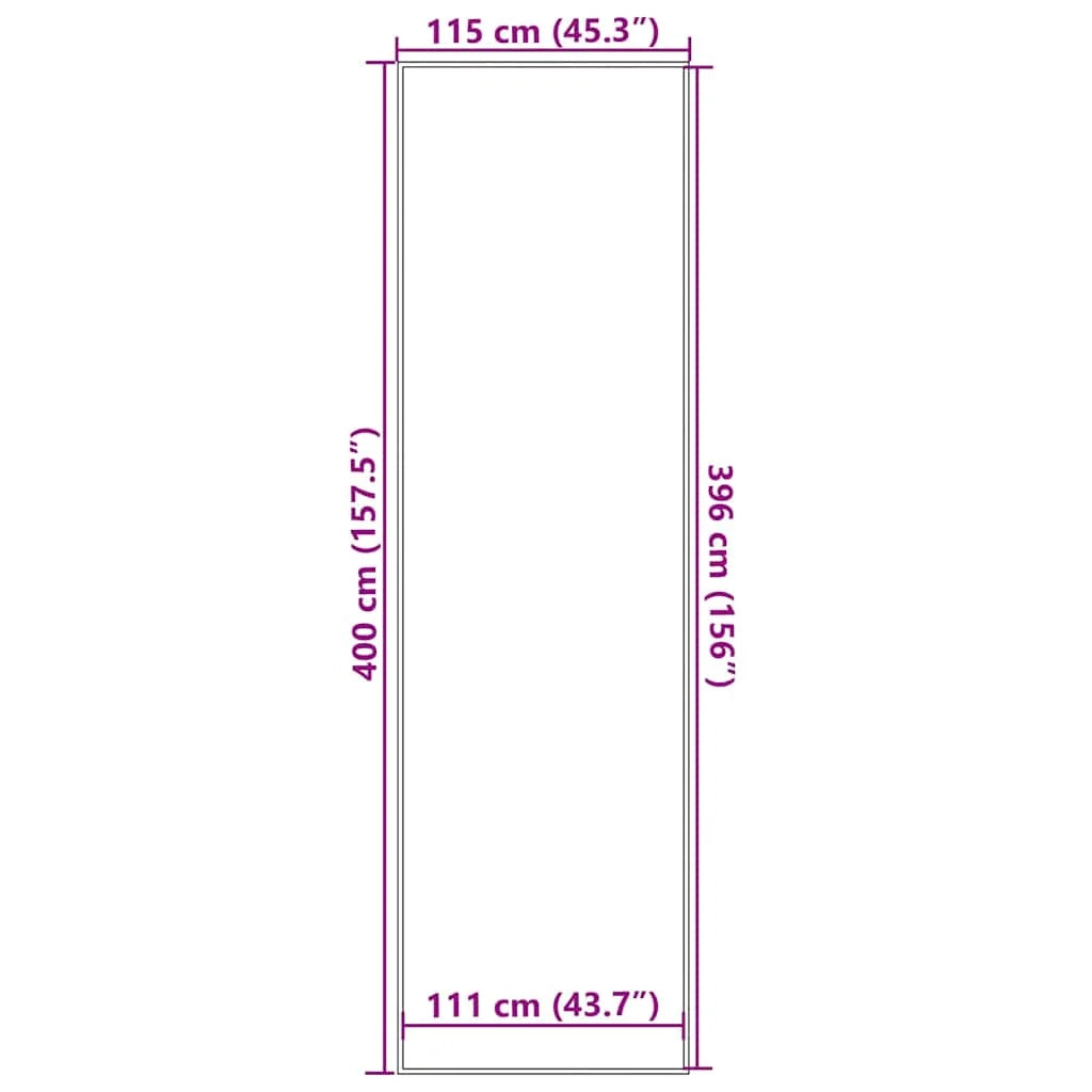 Zerbino nero 115 x 400 cm antiscivolo flessibile per uso interno ed esterno stile contemporaneo nero PP 02_0058156