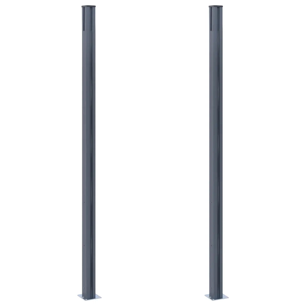 Pali di Recinzione 2 pz Grigio Scuro 185 cm in Alluminio CFW3586636