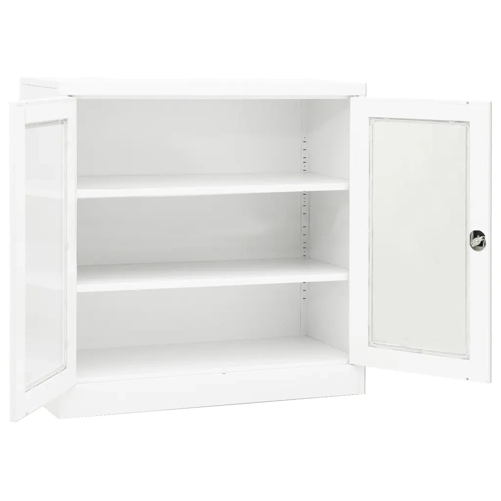 Armadio per Ufficio Bianco 90x40x90 cm in Acciaio 335930