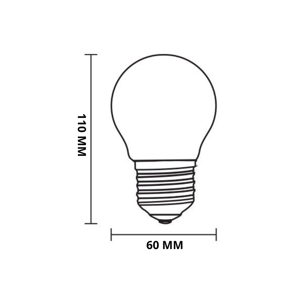 Lampadina led filamento sfera attacco e27 potenza 10 watt *** temperatura colore lampada 2700k bianco caldo, confezio...