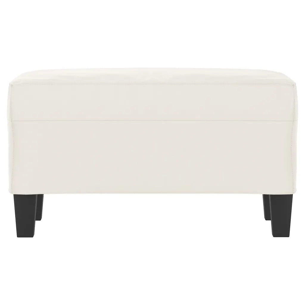 Panca-Sgabello beige 70x35x41 cm in Microfibra