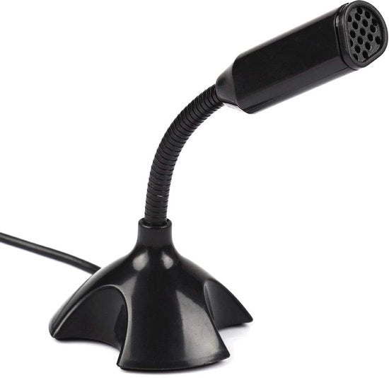 Supporto per Microfono Desktop Mini - Microfono USB - Flessibile e Portatile - Ideale per Chat Online - Adatto per PC e Laptop
