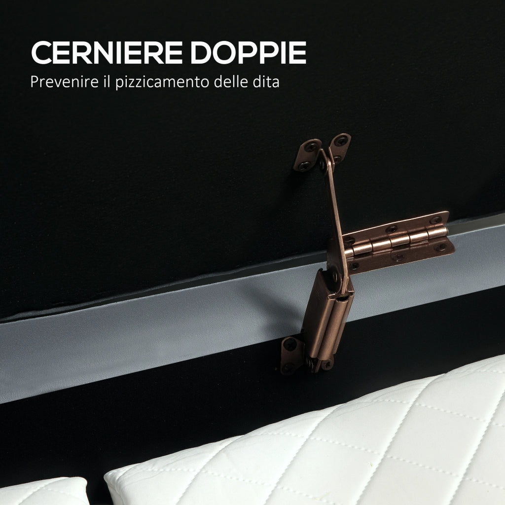 Panca Contenitore Ovale 108x44x43,5 cm con Coperchio Sollevabile in Tessuto Vellutato Grigio