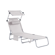 SoBuy Lettino prendisole pieghevole con tettuccio 63x215x30cm OGS48-MI
