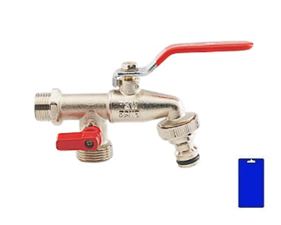 AGLAIA RUBINETTO A SFERA DUPLEX C/VALVOLE E PORTAGOMMA